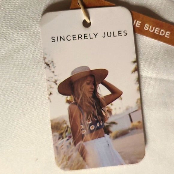 Sincerely Jules light brown Suede open two sandals - Picture 7 of 7